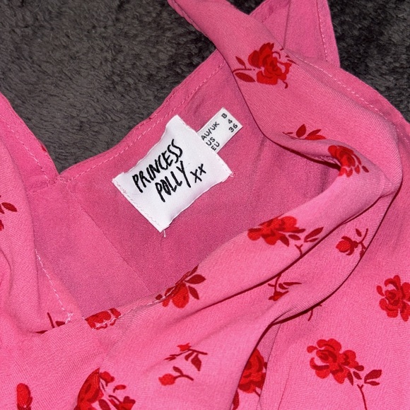 Princess Polly Pink and Red Floral Maxi Dress US4 - Picture 4 of 7